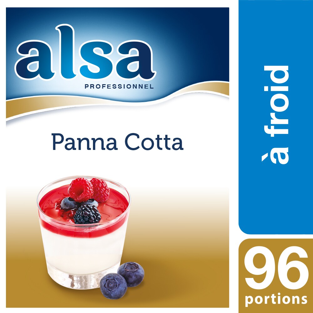 Panna Cotta à froid 800g 96 portions - La Panna Cotta à froid Alsa me permet de réaliser facilement de savoureux desserts